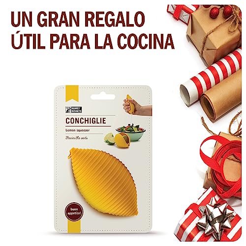 Divertido Exprimidor de Limones de Silicona en forma de Pasta/Máximo Zumo sin ningún desorden/Fácil de usar y fácil de limpiar - ¡Evita los chorros rebeldes y cuela las pepitas también!