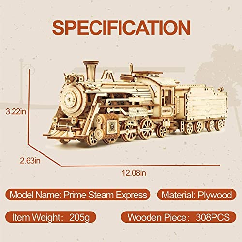 Puzzle 3D tren de madera – Ensambla tu locomotora del pasado