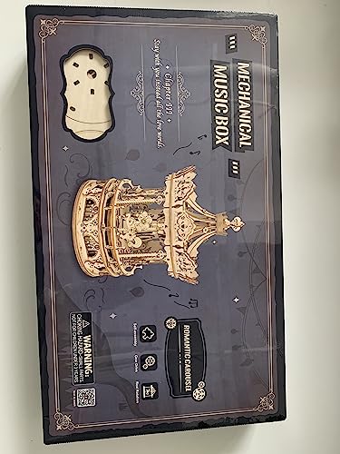 Puzzle 3D carrusel musical de madera – Melodía, nostalgia y pura artesanía