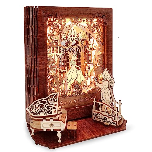 Puzzle 3D La Bella y la Bestia con luz – Un cuento que se ilumina al montarlo