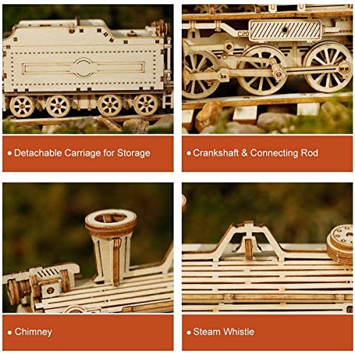 Puzzle 3D tren de madera – Ensambla tu locomotora del pasado