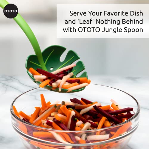 Jungle Spoon Espumadera OTOTO - Cuchara de cocina sin BPA, nylon resistente al calor para cocinar Cuchara espumadera antiadherentes Utensilio de cocina Cuchara diseñada para cocinar hornear mezclar