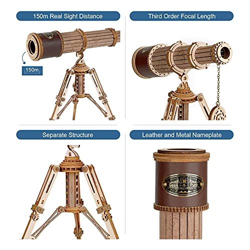 Puzzle 3D telescopio funcional – Observa el mundo desde tu escritorio