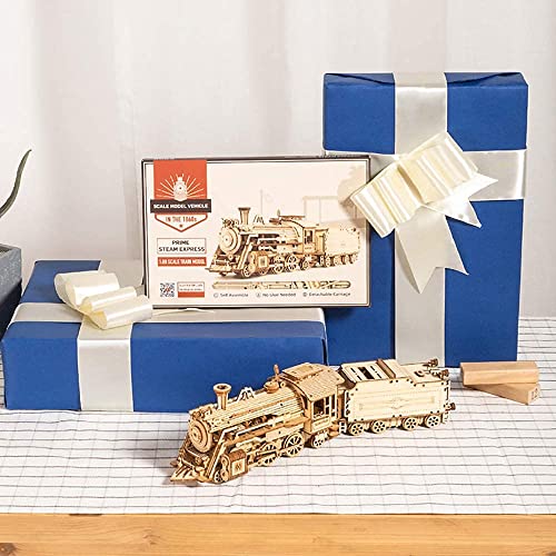Puzzle 3D tren de madera – Ensambla tu locomotora del pasado