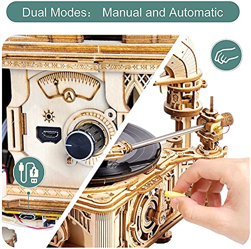 Puzzle 3D gramófono – Vinilos y engranajes en modo nostalgia