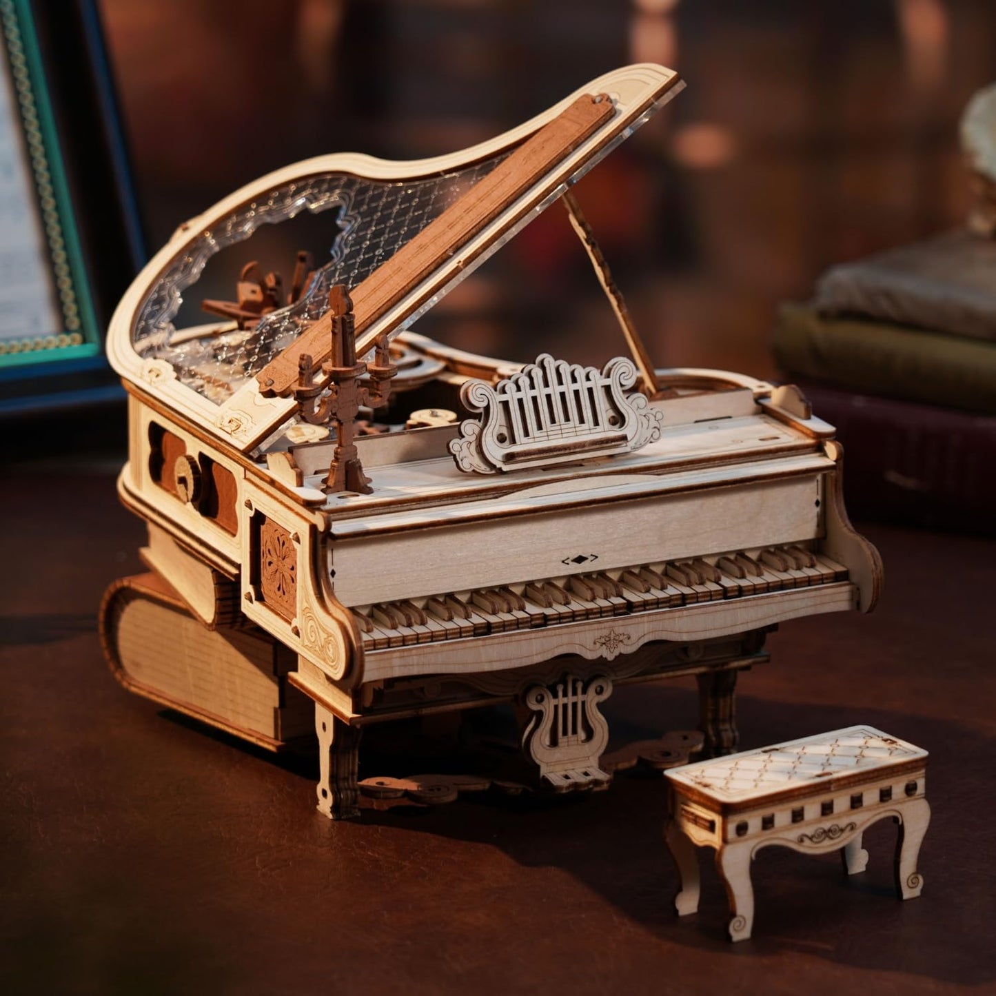 Puzzle 3D piano mágico – Música, engranajes y madera con alma