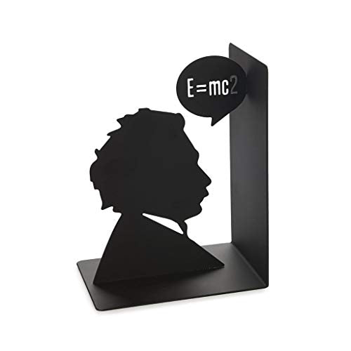 Balvi Sujetalibros Einstein Color Negro Sujetalibros Decorativo con la icónica Figura de Albert Einst