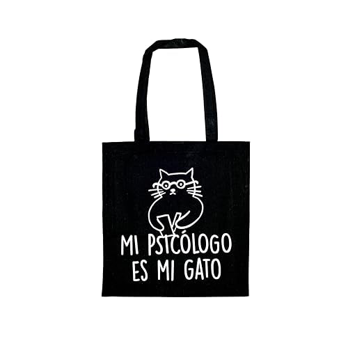 Mi psicólogo es mi gato – Tote bag para almas felinas