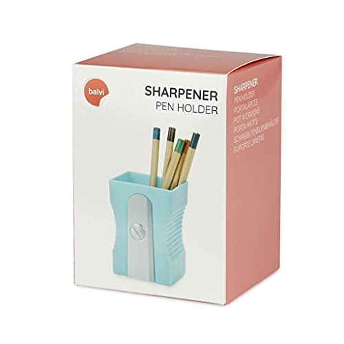 Balvi Portalápices Sharpener Color Turquesa Bote para lápices Original y Divertido en Forma de sacapu