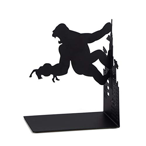 Balvi - Kong sujetalibros Decorativo de Metal en Color Negro. Diseño Original