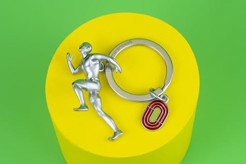 Metalmorphose – Llavero de metal 3D para atletismo, pasión deportiva, regalo para hombre, regalo para mujer, regalo de juegos olímpicos, plata, talla única