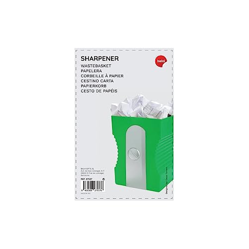 Balvi Papelera Sharpener Color verde Original y divertida En forma de sacapuntas Plástico