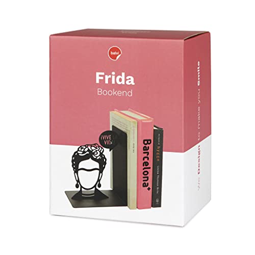 Balvi Sujetalibros Frida Color Negro Sujetalibros Decorativo con la icónica Figura de Frida Hierro 17