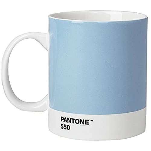 Copenhagen design Pantone Mug, Coffee/Tea Cup, Fine China (Ceramic), 375 ml, 289 C, Porcelana, Light Blue 550, 1 Unidad (Paquete de 1)