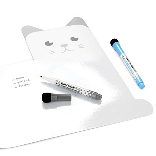 Balvi Pizarra Nevera magnética Meow! Color Blanca Original Pizarra de Planificación Ideal para Record