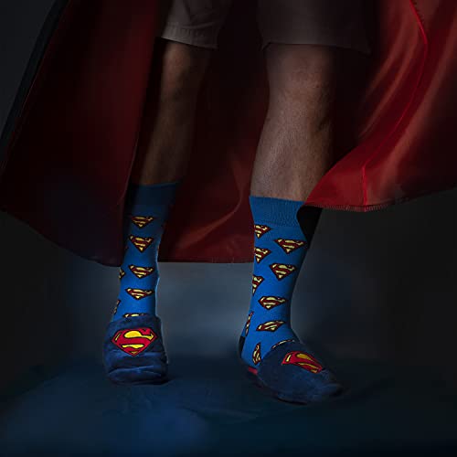 DC Comics The Batman Superman Zapatillas Casa Hombre Invierno Divertidas Pantuflas 45/46 Zapatillas Superman + Calcetines 40-45