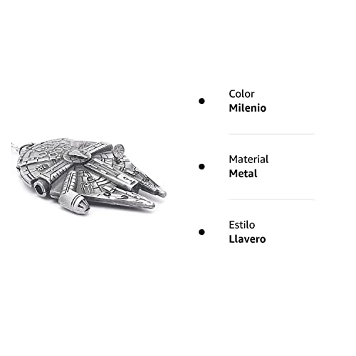 WOO LANDO Llavero de metal con anillo para fans de la saga de Star Wars, Milenio, M