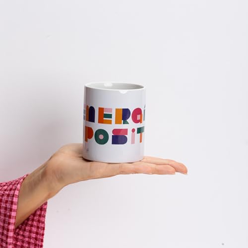 UO Taza de regalo con mensaje Energía Opositiva, regalo para amigas, regalo para amigos, regalo original de Navidad, regalo amigo invisible original, 350 ml, Cerámica