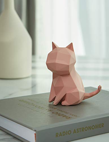 Amoy-Art 5pcs Figura Escultura Gato Decorativa Estatua Resina Animale Regalo