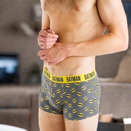 DC Comics The Batman Calzoncillos Hombre Boxer Algodon Boxers Regalos Originales 2 Pares Batman 2 L