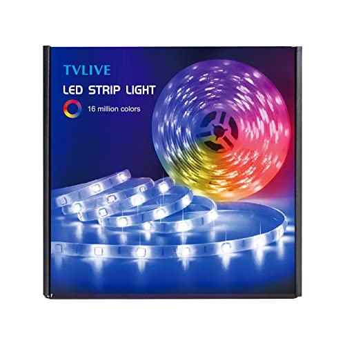 TVLIVE Tira LED, Luces LED Habitación 20 metros, LED Strip lights RGB, Sincronización Musical Bluetooth, 28 Modos, Control de Remoto 40 Botones y App, Luces de Tiras Led Para Fiesta Hogar TV Bar