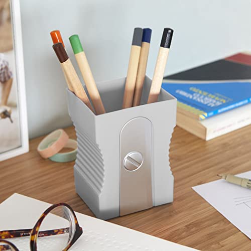 Balvi Portalápices Sharpener Color Gris En Forma de sacapuntas Plástico