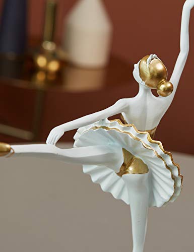 Amoy-Art Decorativa Escultura Bailarina Yoga Figura Mujer Estatua Resina Regalo 30cm