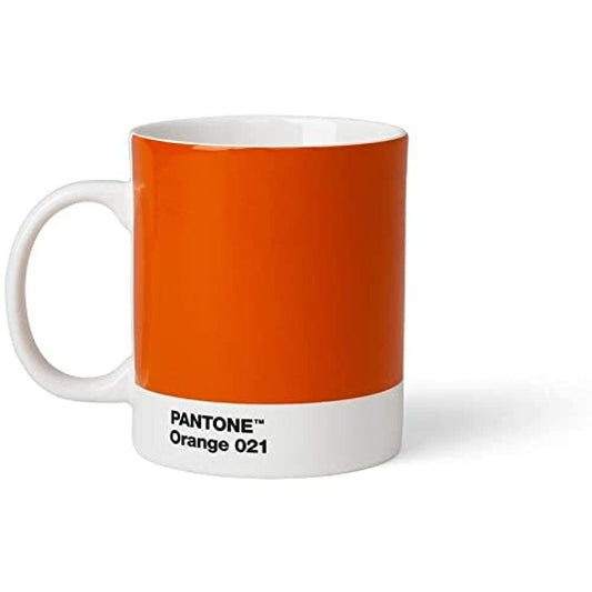 Copenhagen design Pantone Mug, Coffee/Tea Cup, Fine China (Ceramic), 375 ml, Orange 021 C, Porcelana, 1 Unidad (Paquete de 1)
