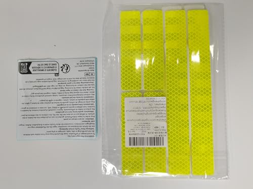 Hillylolly Pegatinas Reflectantes Bicicleta, Adhesivos Reflectantes, 42pcs Reflectores Adhesivos, Cintas Reflectantes para Moto, Stickers Reflectantes, Pegatina Reflectante Casco Bicicleta (Amarillo)