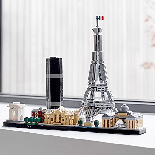 LEGO Architecture París, Set de Construcción Creativa, Torre Eiffel, El Louvre, Maqueta Coleccionable de Monumentos, Pieza Decorativa para el Hogar y Oficina, Regalo para Hombres y Mujeres 21044