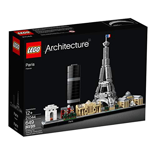 LEGO Architecture París, Set de Construcción Creativa, Torre Eiffel, El Louvre, Maqueta Coleccionable de Monumentos, Pieza Decorativa para el Hogar y Oficina, Regalo para Hombres y Mujeres 21044