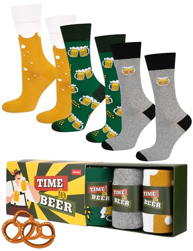 soxo Sport Calcetines Hombre Divertidos Algodon Regalos Originales Regalo Hombres 40-45 Time for Beer