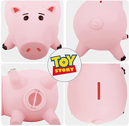 Hucha Hamm Toy Story Alcancía Ahorro de plástico Hucha para niños y Adultos Regalo de cumpleaños con Paquete Lindo, Alcancía Rosa