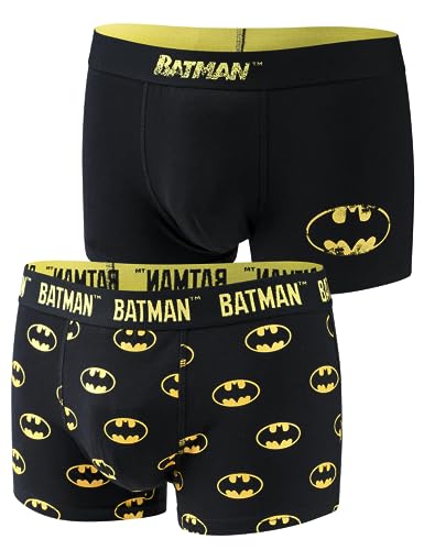 DC Comics The Batman Calzoncillos Hombre Boxer Algodon Boxers Regalos Originales 2 Pares Batman L