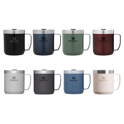 Stanley Classic Legendary Camp Mug Termo Café 0.35L Ash - Aislamiento al Vacío de Doble Pared - Vaso Termico Café de Acero Inoxidable - Taza Café Sin BPA - Apta Para Lavavajillas