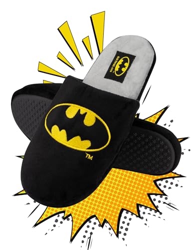 DC Comics The Batman Superman Zapatillas Casa Hombre Invierno Divertidas Pantuflas 43-44 Zapatillas Batman