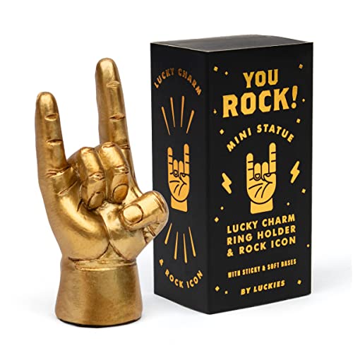 You Rock – Estatua dorada con gesto Rock & Roll