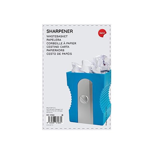 Balvi Papelera Sharpener Color azul Papelera con forma de sacapuntas Plástico ABS/PP 29cm