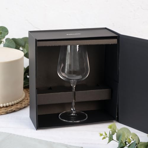 Wanapix | Copa de Vino Personalizada | Estuche de Regalo Incluido | Copa de Cristal Grabada para Vino | Con Nombre o Texto | Copa de Cristal | Solo Texto