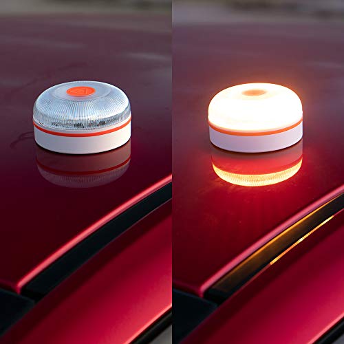 Help Flash - Luz de Emergencia - Señal V16 para Coche Homologada DGT - Help Flash V.2 - Señalización Inmediata en Caso de Emergencia - Dispositivo V16 Visible a 1Km - Activación Automática y Manual