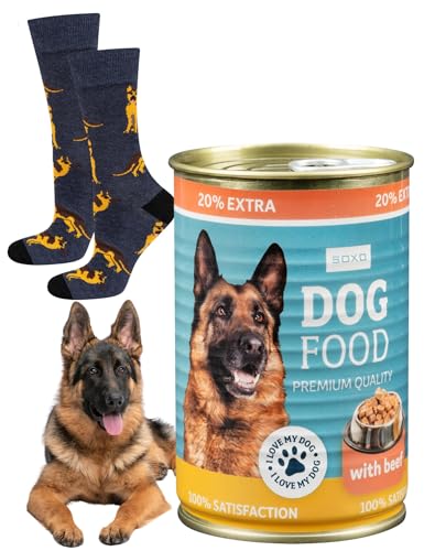 soxo Comida Perro Calcetines Mujer Divertidos Regalos Para Hombre Originales Regalo 35-40 Pastor alemán