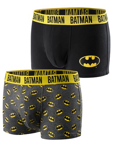 DC Comics The Batman Calzoncillos Hombre Boxer Algodon Boxers Regalos Originales 2 Pares Batman 2 L