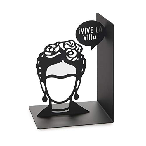 Balvi Sujetalibros Frida Color Negro Sujetalibros Decorativo con la icónica Figura de Frida Hierro 17