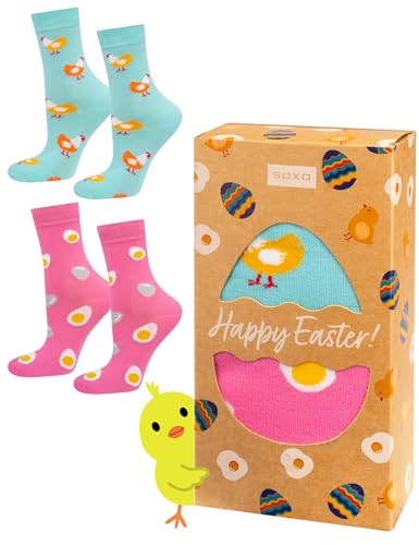 soxo Huevo Pascua Regalos Originales Para Hombre Calcetines Mujer Divertidos 35-40 Happy Easter Women 2 Pares