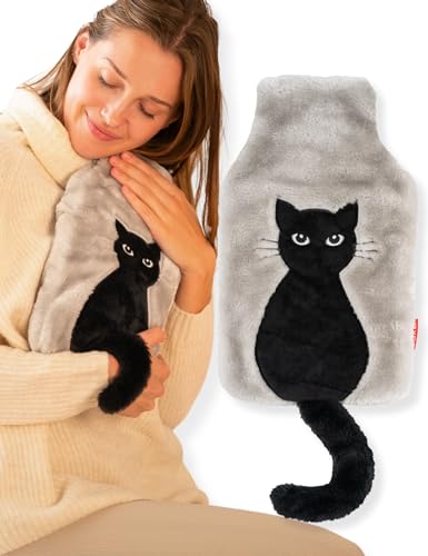 soxo Peluche Bolsa Agua Caliente Hot Water Bottle With Cover Bolsas De Agua Caliente Para Cama Gato Cola