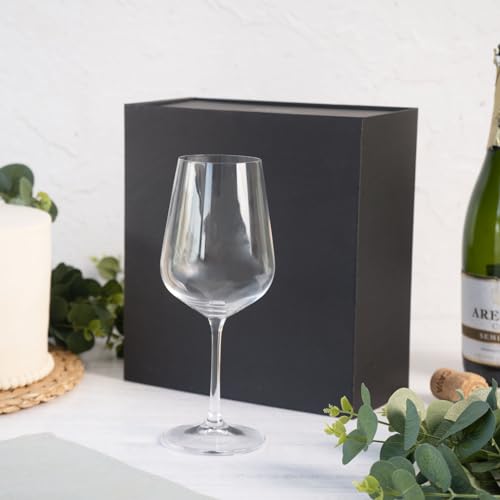 Wanapix | Copa de Vino Personalizada | Estuche de Regalo Incluido | Copa de Cristal Grabada para Vino | Con Nombre o Texto | Copa de Cristal | Solo Texto