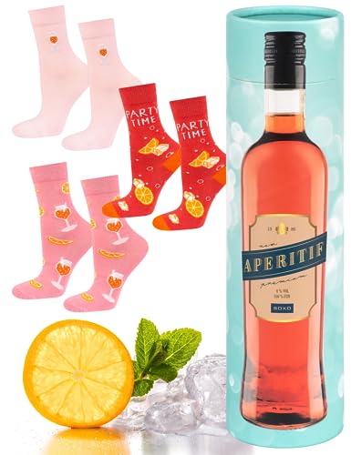 soxo Bebidas Calcetines Mujer Divertidos Algodon Socks Regalos Originales Regalo Colores 35-40 Aperitif 3 Pares