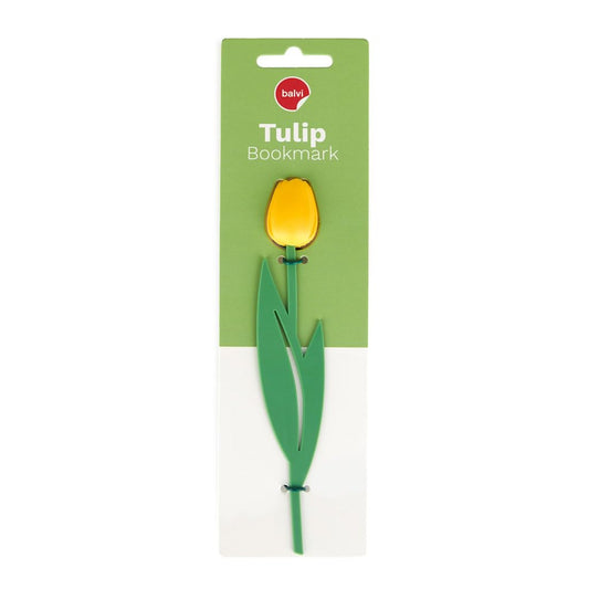 Marcapáginas tulipán – Una flor amarilla que cuida tus lecturas
