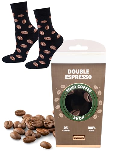 soxo Café Calcetines Mujer Divertidos Colores Regalos Originales Para Hombre 35-40 Espresso 1 Par