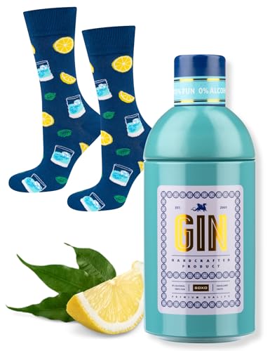 soxo Whisky Calcetines Hombre Divertidos Algodon Regalos Originales Colores Regalo Hombres 40-45 Gin 1 Par